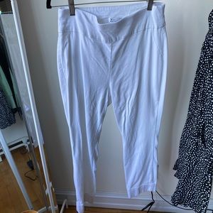 White Cropped Dress Pants